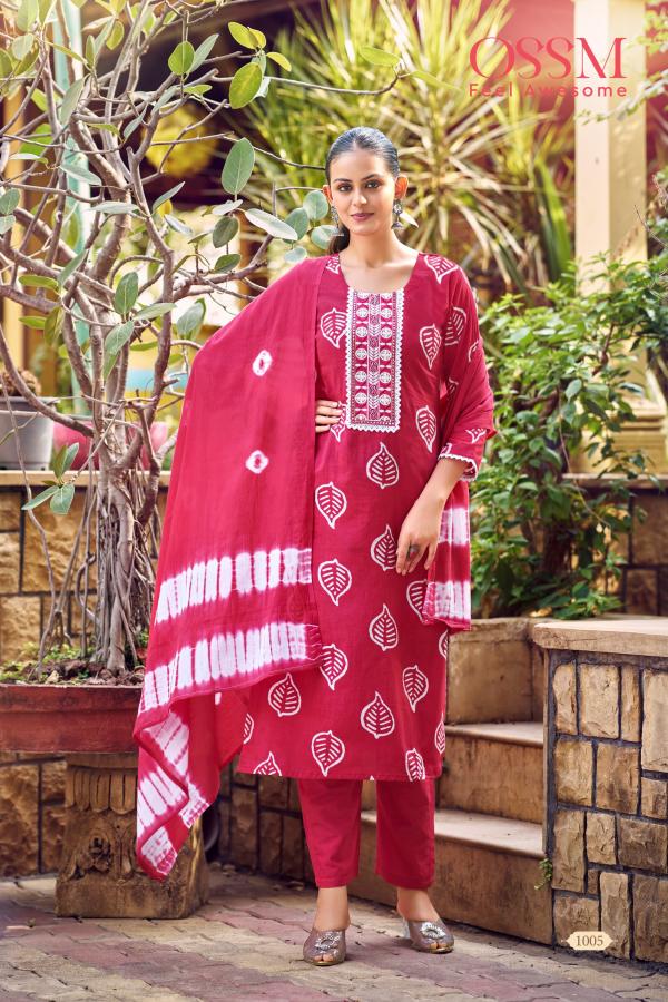 Ossm Batik Vol 02 Cotton Printed Kurti Bottom With Dupatta